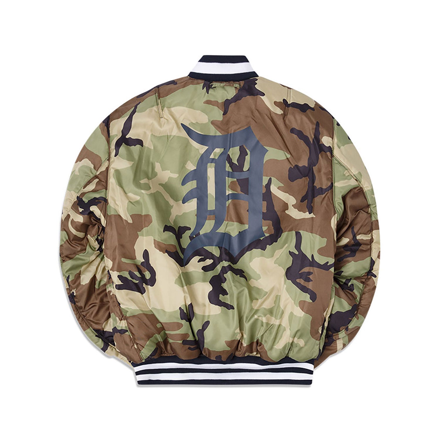 Detroit Tigers X Alpha Industries Blue Reversible Bomber Jacket