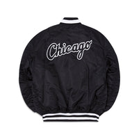 Chicago White Sox X Alpha Industries Black Reversible Bomber Jacket