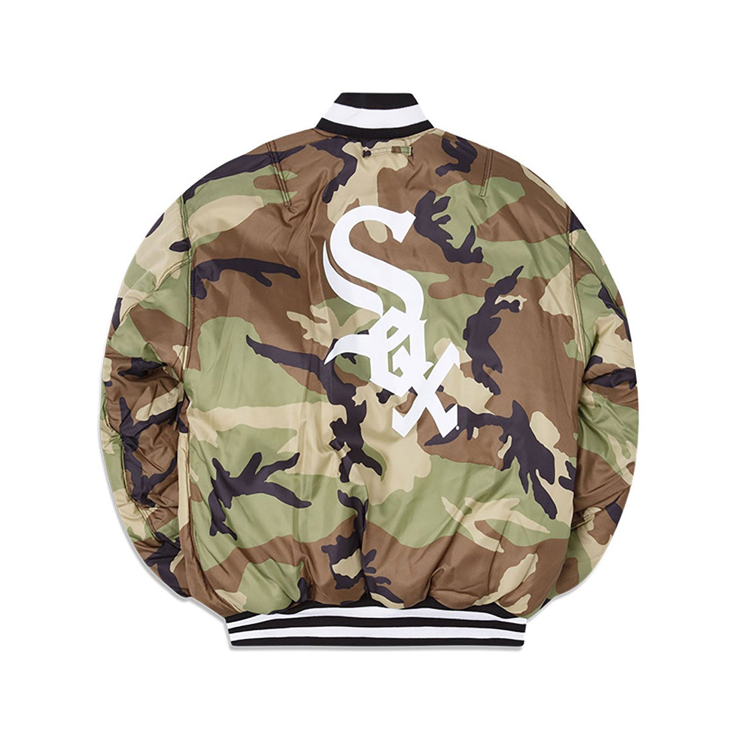 Chicago White Sox X Alpha Industries Black Reversible Bomber Jacket
