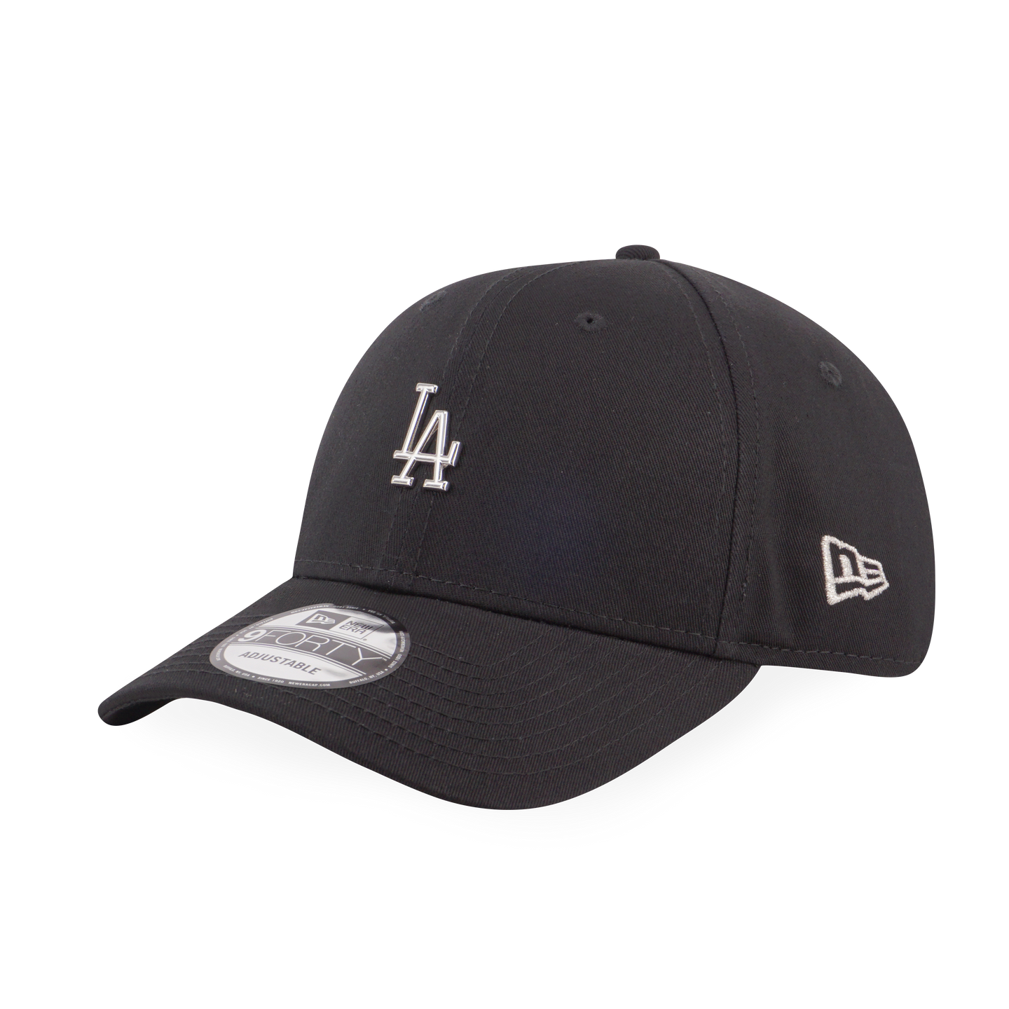 MLB Metal Badge Los Angeles Dodgers Silver 9Forty Black
