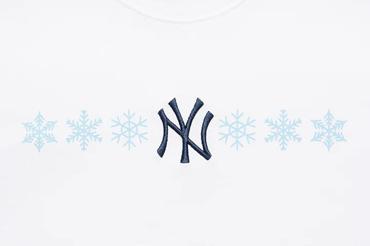 SS Tee MLB Snowflakes New York Yankees White