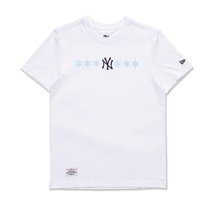 SS Tee MLB Snowflakes New York Yankees White