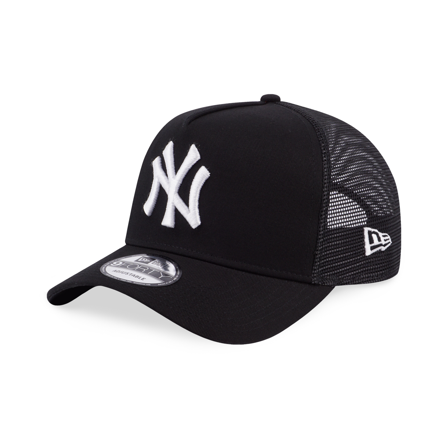 New York Yankees White 9Forty A-Frame Trucker Black