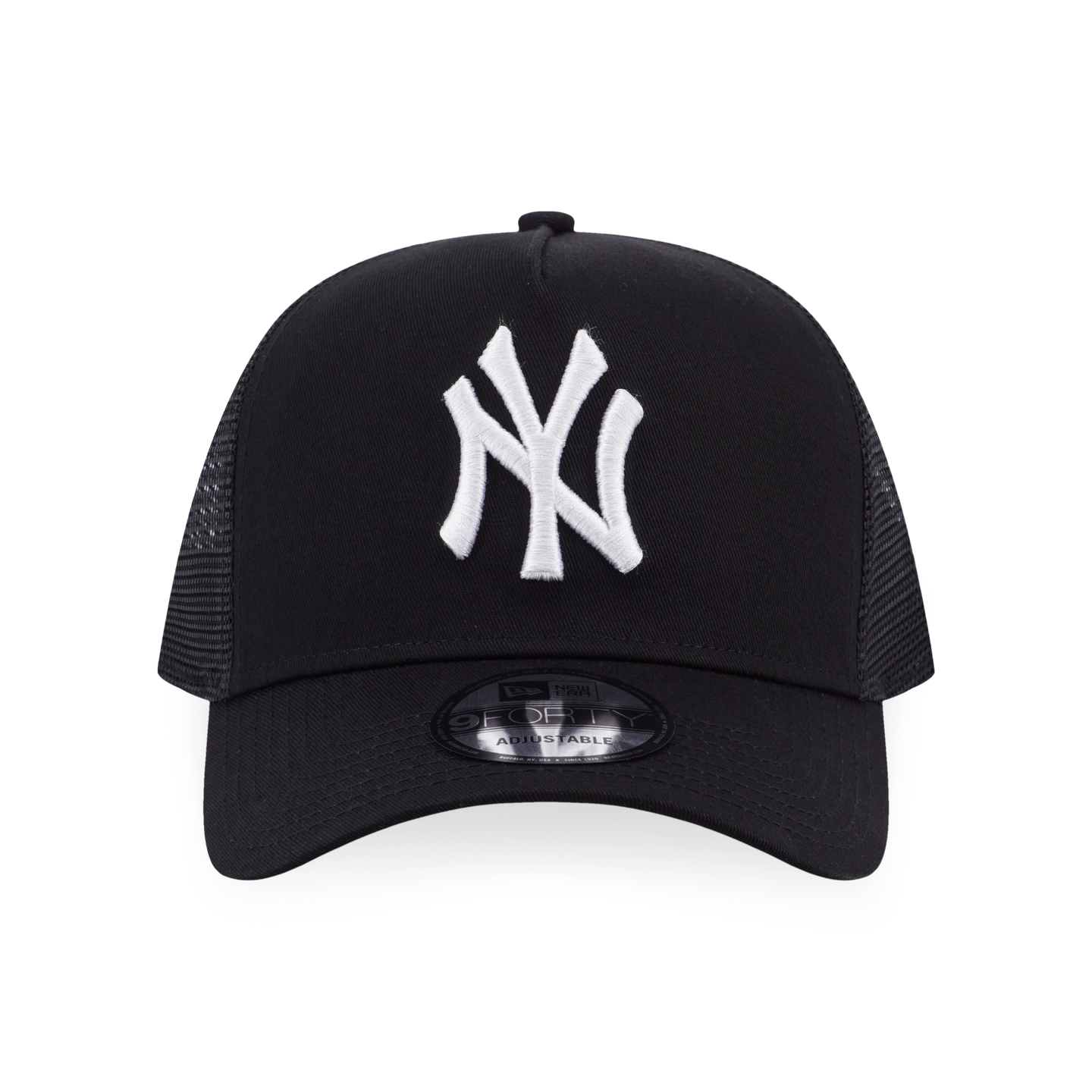New York Yankees White 9Forty A-Frame Trucker Black