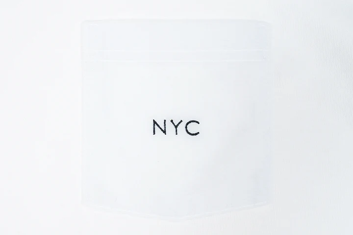 Short Sleeve Pocket Tee White Joyful Expression