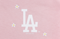 LOS ANGELES DODGERS MINI FLORAL PINK ROUGE WOMEN CROP TEE
