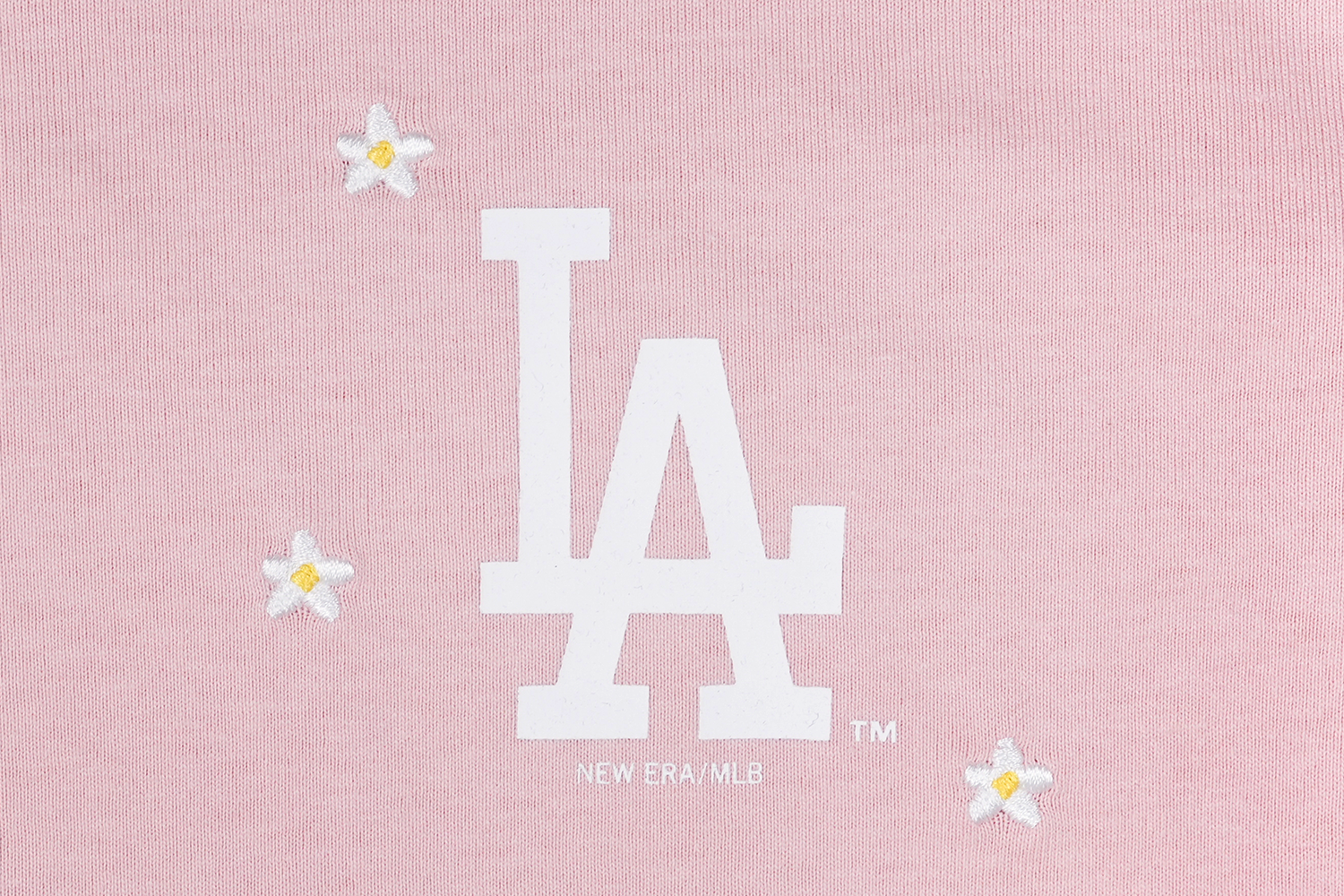 LOS ANGELES DODGERS MINI FLORAL PINK ROUGE WOMEN CROP TEE