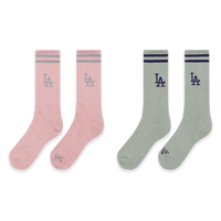 LOS ANGELES DODGERS COLOR ERA 2 PACK DIRTY ROSE AND EVEREST GREEN SOCKS