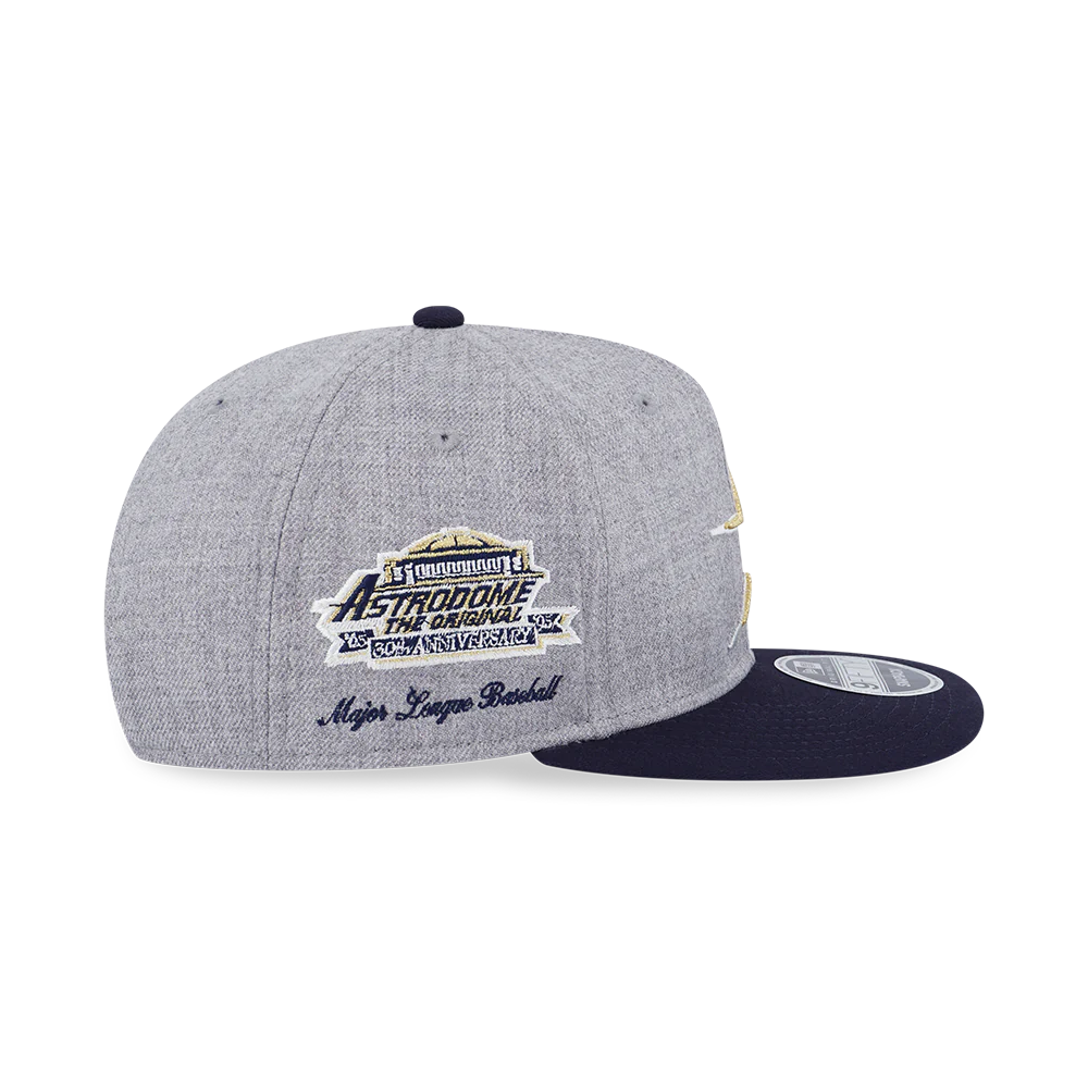 MLB HOUSTON ASTROS COOPERSTOWN NAVY VISOR HEATHER GRAY 9FIFTY OF PCV CAP