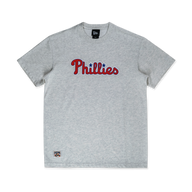MLB PHILADELPHIA PHILLIES COOPERSTOWN LIGHT HEATHER GRAY SHORT SLEEVE T-SHIRT