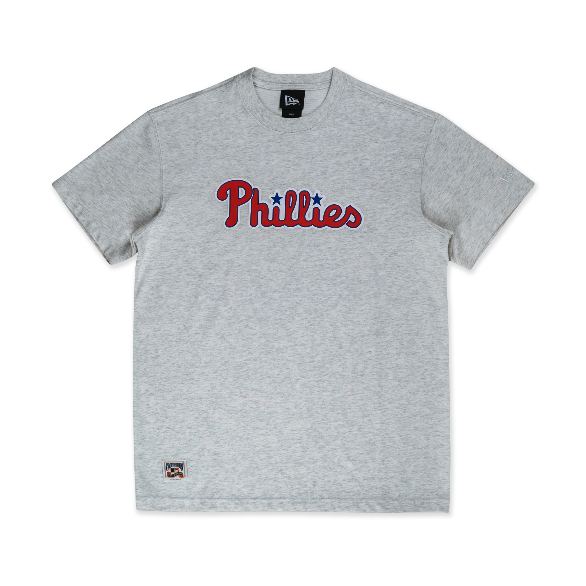 MLB PHILADELPHIA PHILLIES COOPERSTOWN LIGHT HEATHER GRAY SHORT SLEEVE T-SHIRT