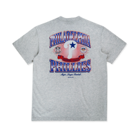 MLB PHILADELPHIA PHILLIES COOPERSTOWN LIGHT HEATHER GRAY SHORT SLEEVE T-SHIRT