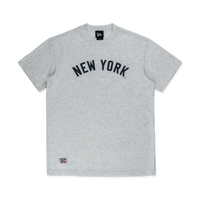 MLB NEW YORK YANKEES COOPERSTOWN LIGHT HEATHER GRAY SHORT SLEEVE T-SHIRT