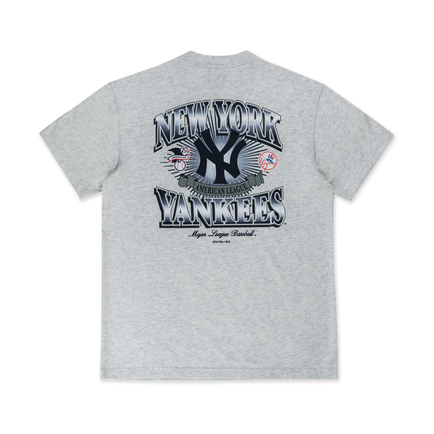 MLB NEW YORK YANKEES COOPERSTOWN LIGHT HEATHER GRAY SHORT SLEEVE T-SHIRT