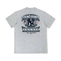 MLB NEW YORK YANKEES COOPERSTOWN LIGHT HEATHER GRAY SHORT SLEEVE T-SHIRT
