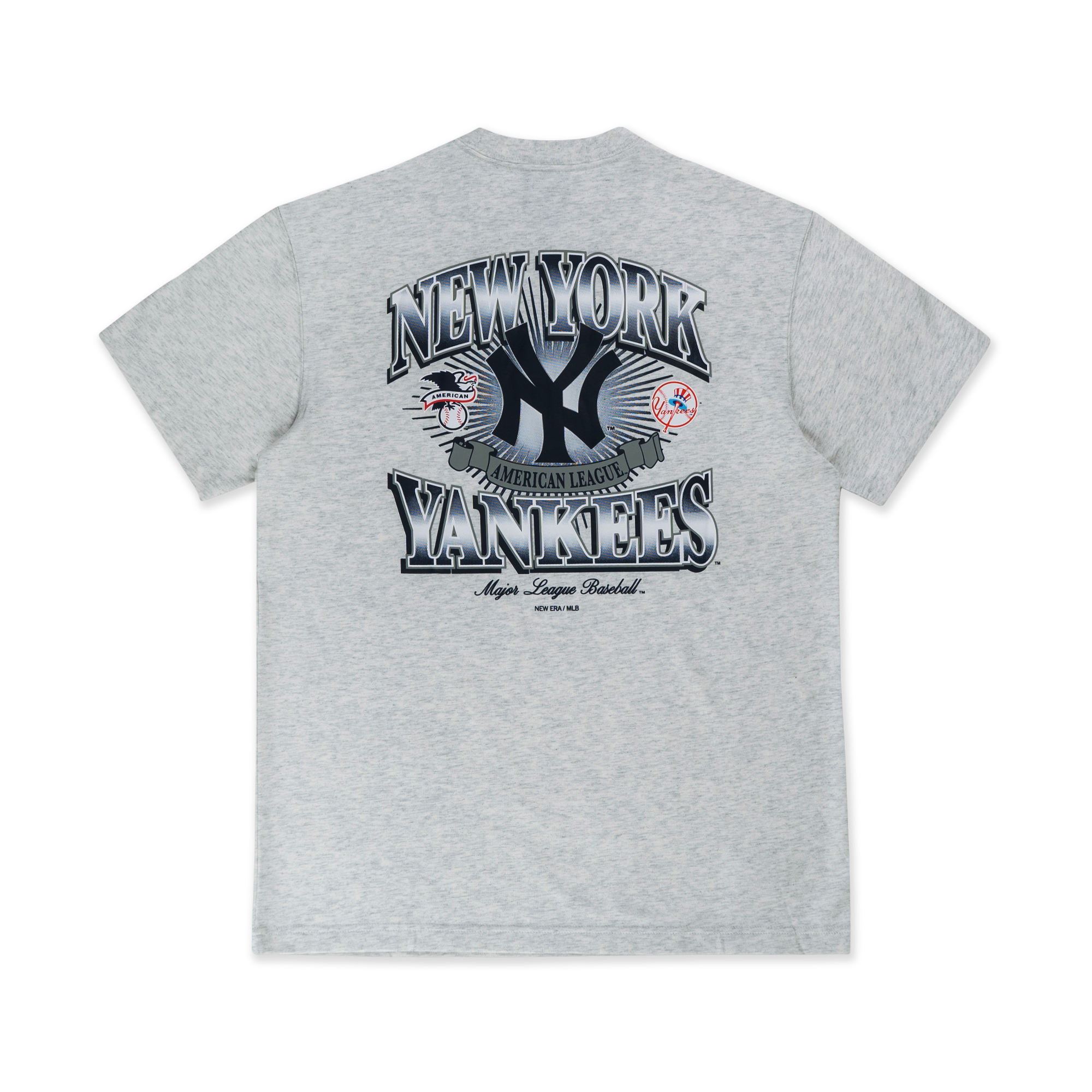 MLB NEW YORK YANKEES COOPERSTOWN LIGHT HEATHER GRAY SHORT SLEEVE T-SHIRT