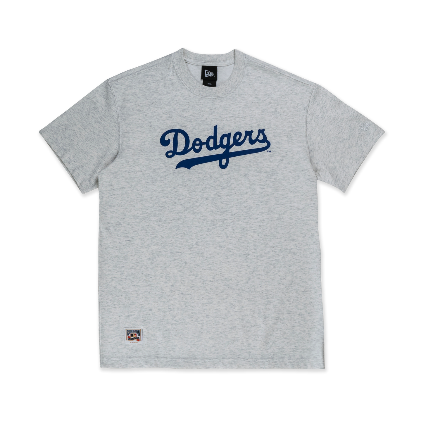 MLB LOS ANGELES DODGERS COOPERSTOWN LIGHT HEATHER GRAY SHORT SLEEVE T-SHIRT