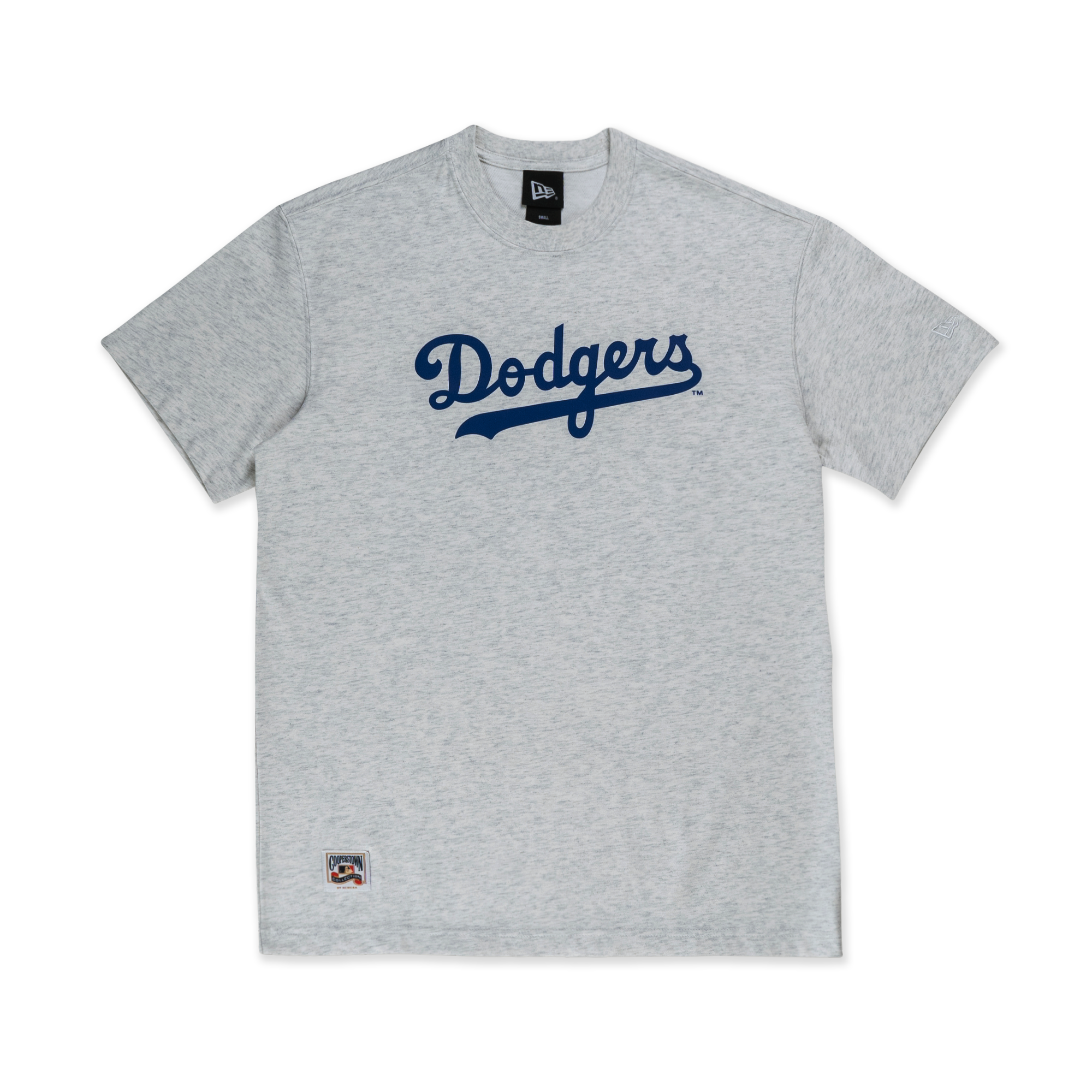 MLB LOS ANGELES DODGERS COOPERSTOWN LIGHT HEATHER GRAY SHORT SLEEVE T-SHIRT