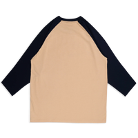 NEW ERA BASIC SCRIPT OAT MILK RAGLAN SLEEVE T-SHIRT