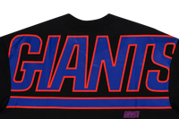NEW YORK GIANTS NFL BLACK OVERSIZED SHORT SLEEVE T-SHIRT