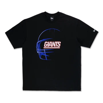 NEW YORK GIANTS NFL BLACK OVERSIZED SHORT SLEEVE T-SHIRT