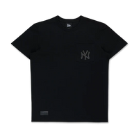 NEW YORK YANKEES NEW ERA DARK 90S BLACK SHORT SLEEVE POCKET T-SHIRT