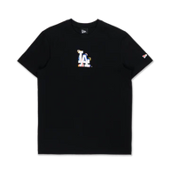 LOS ANGELES DODGERS TINT BRUSH BLACK SHORT SLEEVE T-SHIRT