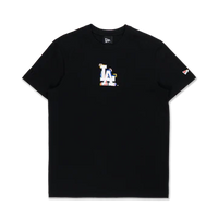 LOS ANGELES DODGERS TINT BRUSH BLACK SHORT SLEEVE T-SHIRT