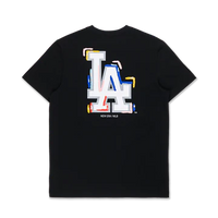 LOS ANGELES DODGERS TINT BRUSH BLACK SHORT SLEEVE T-SHIRT