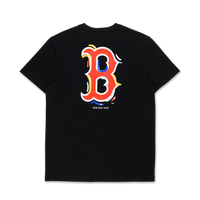BOSTON RED SOX TINT BRUSH BLACK SHORT SLEEVE T-SHIRT