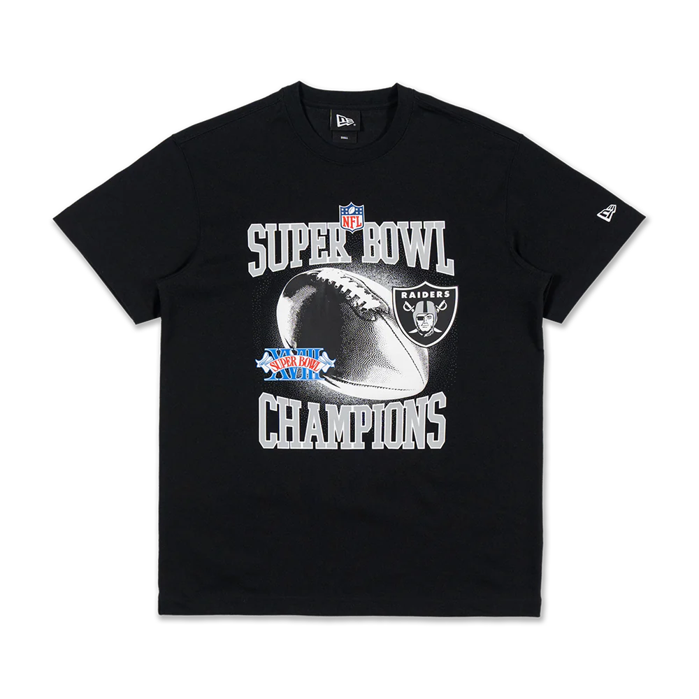 OAKLAND RAIDERS HALL OF NFL CHAMPIONS BLACK SHORT SLEEVE T-SHIRT