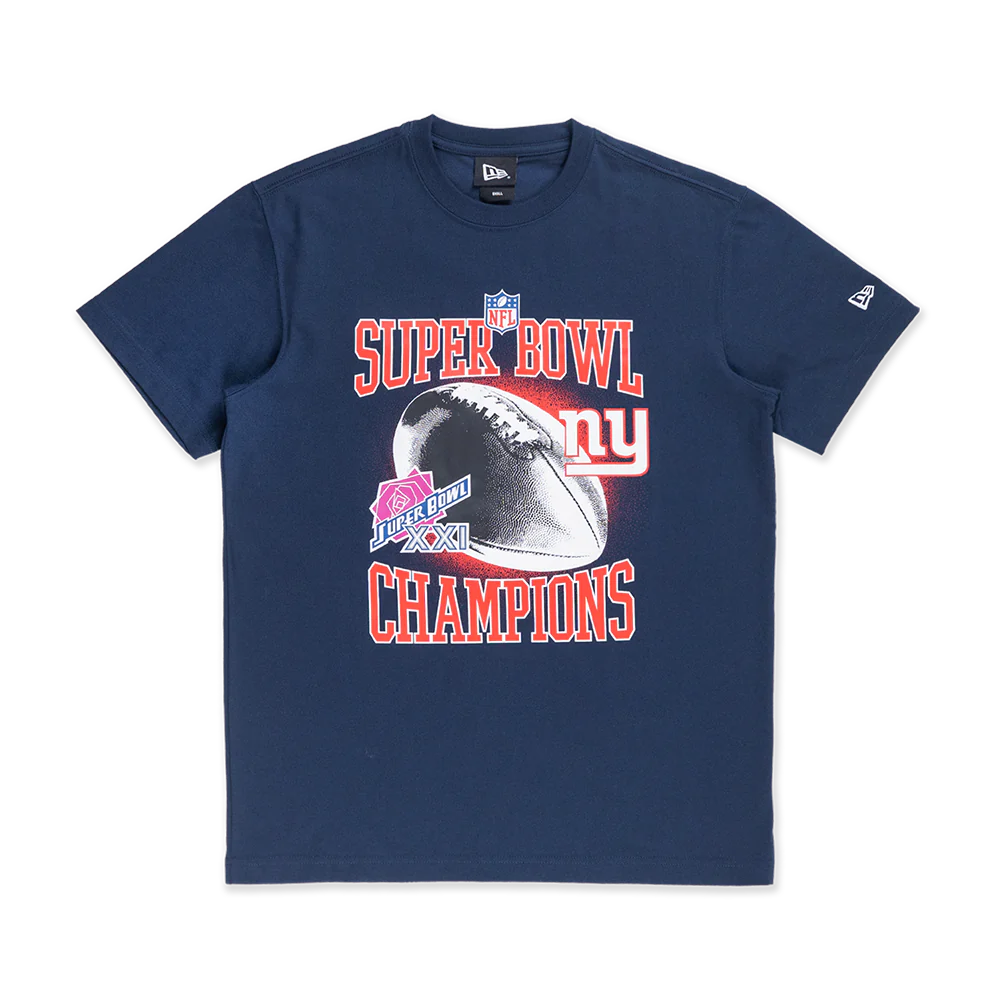 NEW YORK GIANTS HALL OF NFL CHAMPIONS OCEANSIDE BLUE SHORT SLEEVE T-SHIRT