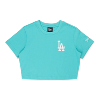 Los Angeles Dodgers Color Era Arctic Teal Women Crop Tee