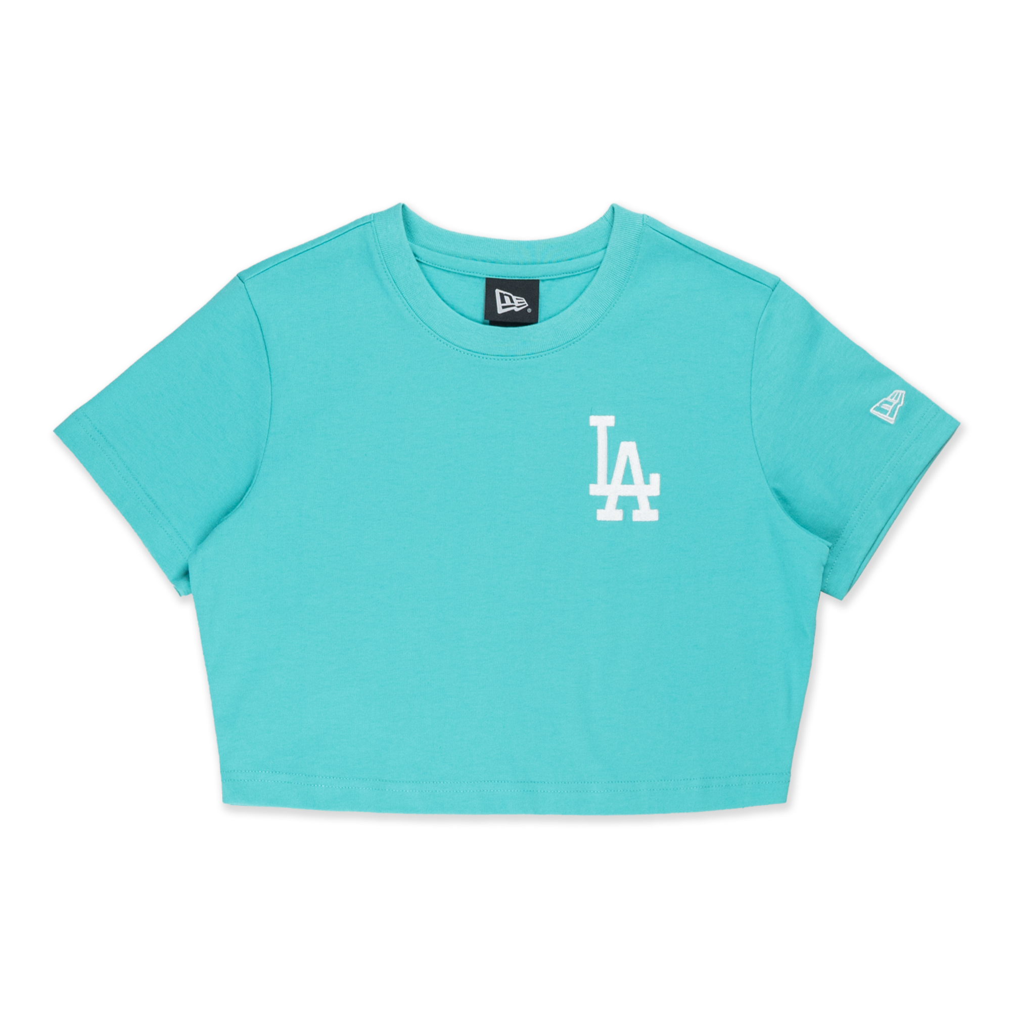 Los Angeles Dodgers Color Era Arctic Teal Women Crop Tee