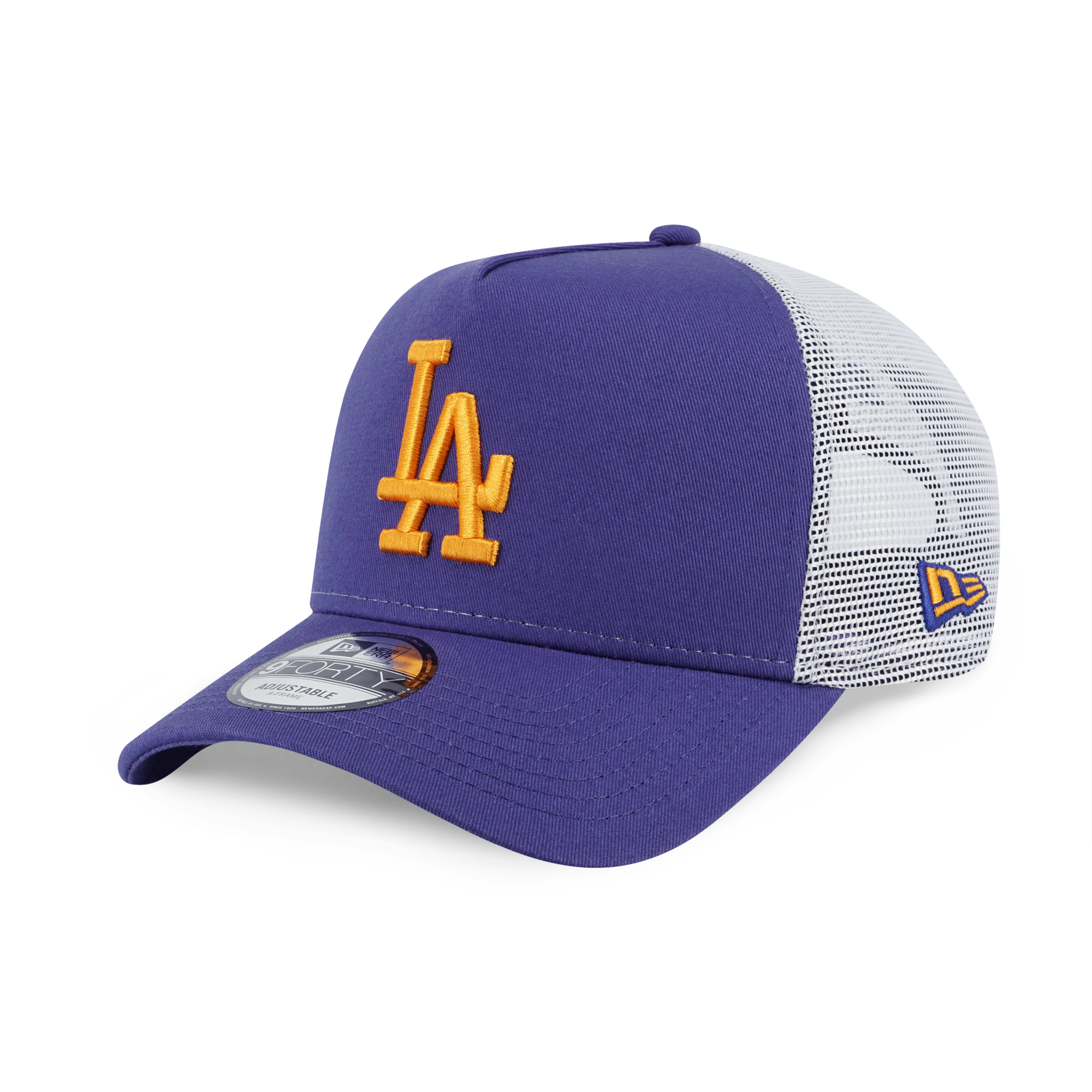Los Angeles Dodgers Color Era 2-Tone White Rear Ink Purple 9Forty AF Trucker Cap