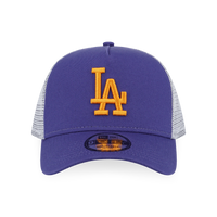 Los Angeles Dodgers Color Era 2-Tone White Rear Ink Purple 9Forty AF Trucker Cap