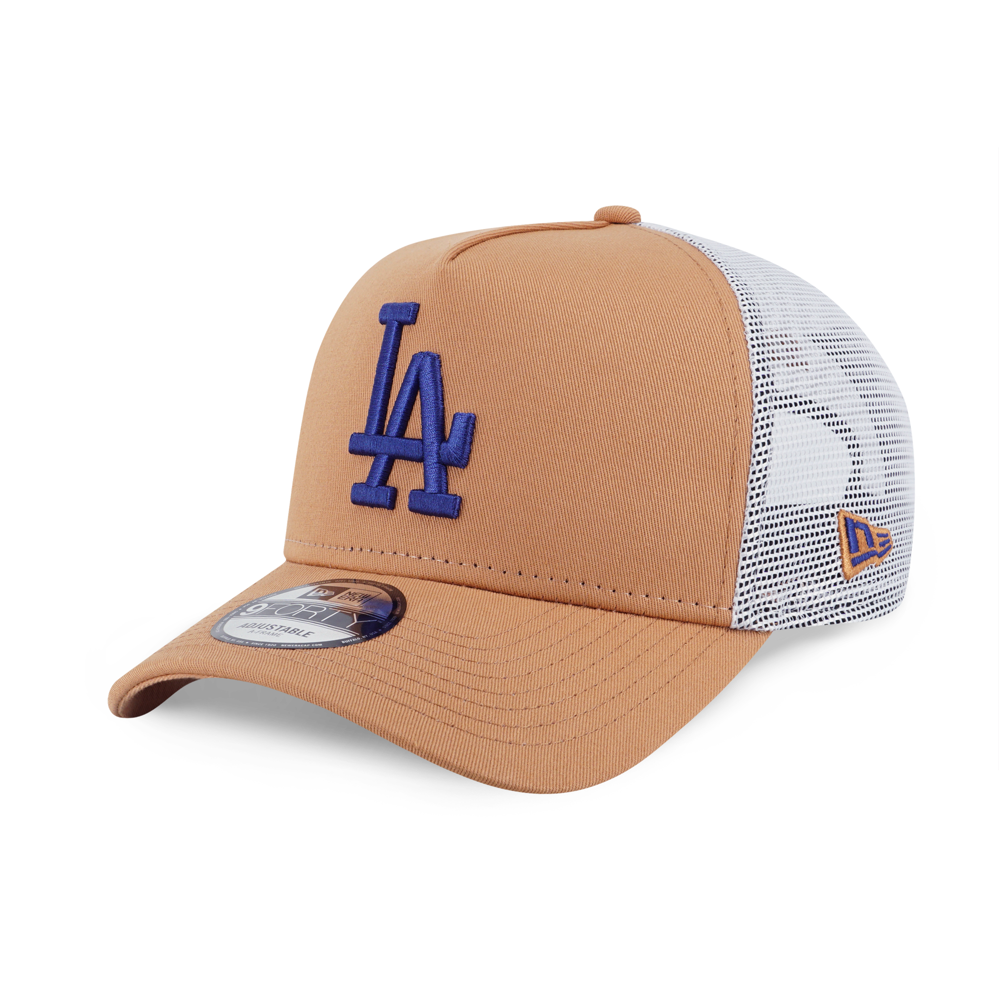 Los Angeles Dodgers Color Era 2-Tone White Rear Deep Sand Brown 9Forty AF Trucker Cap