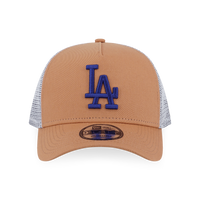 Los Angeles Dodgers Color Era 2-Tone White Rear Deep Sand Brown 9Forty AF Trucker Cap