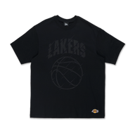 Los Angeles Lakers Basketball Tonal Pack Black Oversized Short Sleeve T-Shirt