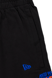 New York Knicks NBA Doodles Black Knit Shorts