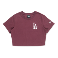 Los Angeles Dodgers Color Era Maroon Red Women Crop Tee