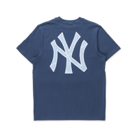 NEW YORK YANKEES PATCHWORK OCEANSIDE BLUE SHORT SLEEVE T-SHIRT