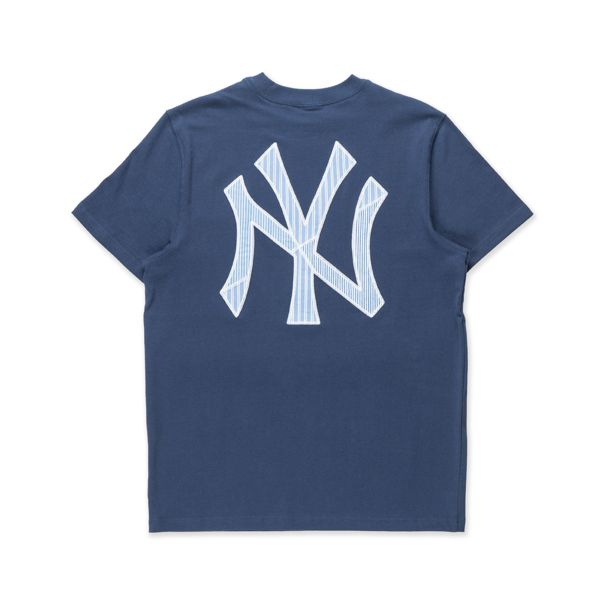 NEW YORK YANKEES PATCHWORK OCEANSIDE BLUE SHORT SLEEVE T-SHIRT