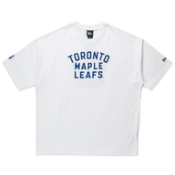 Toronto Maple Leafs NHL Team Logo White Oversized Short Sleeve T-Shirt