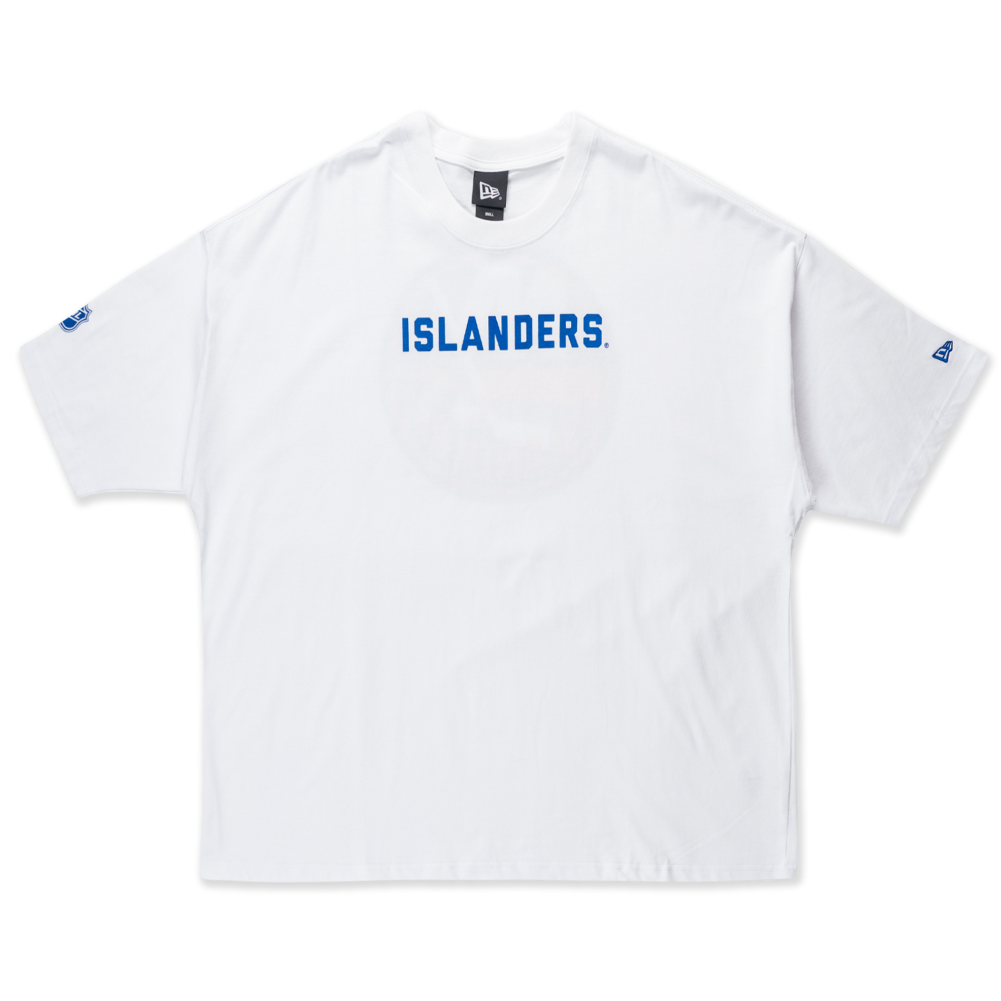 New York Islanders NHL Team Logo White Oversized Short Sleeve T-Shirt