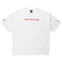 Detroit Red Wings NHL Team Logo White Oversized Short Sleeve T-Shirt