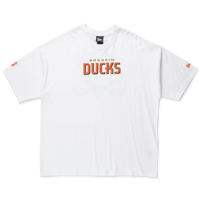 Anaheim Ducks NHL Team Logo White Oversized Short Sleeve T-Shirt