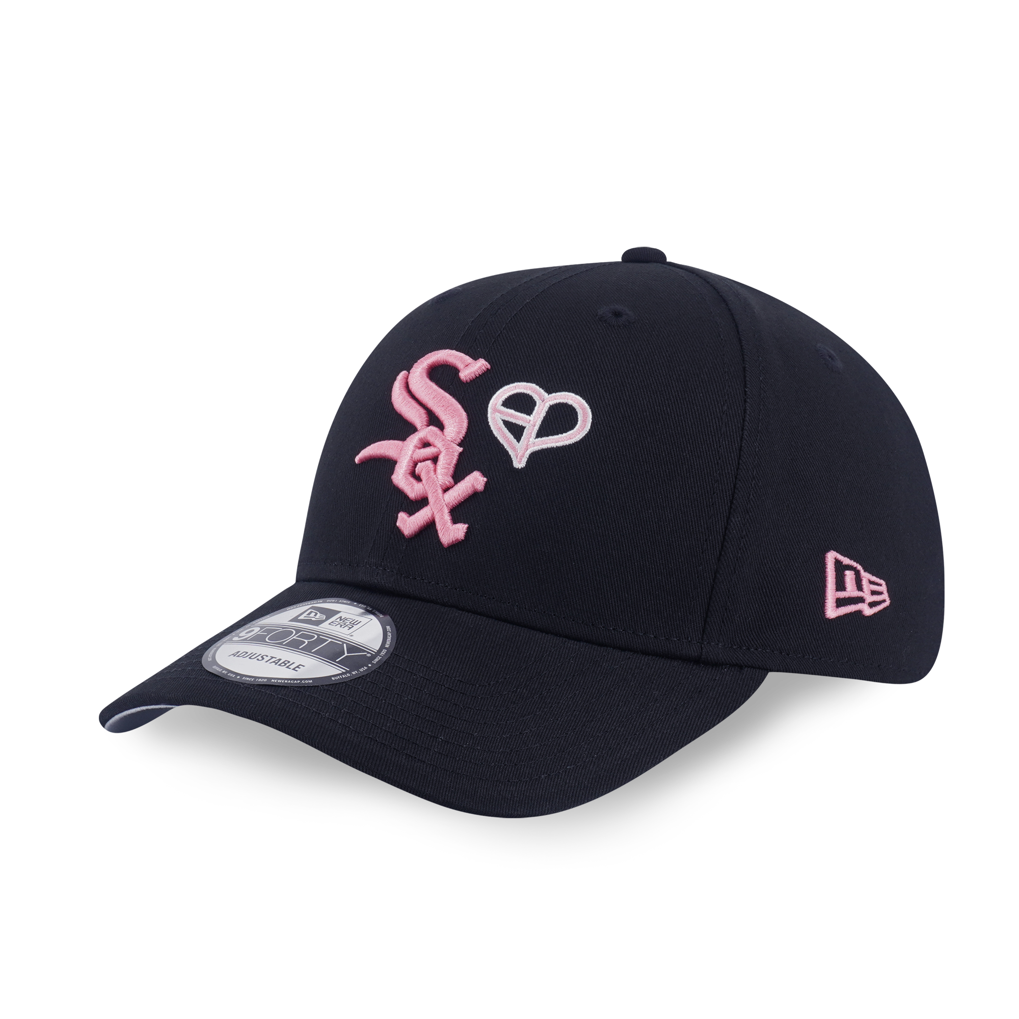 NEW ERA X MLB X BLACKPINK 2025 CHICAGO WHITE SOX BLACK 9FORTY CAP