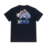 NEW ERA X ONE PIECE GEAR 5 MAGNET MAGNET FRUIT BLACK SHORT SLEEVE T-SHIRT