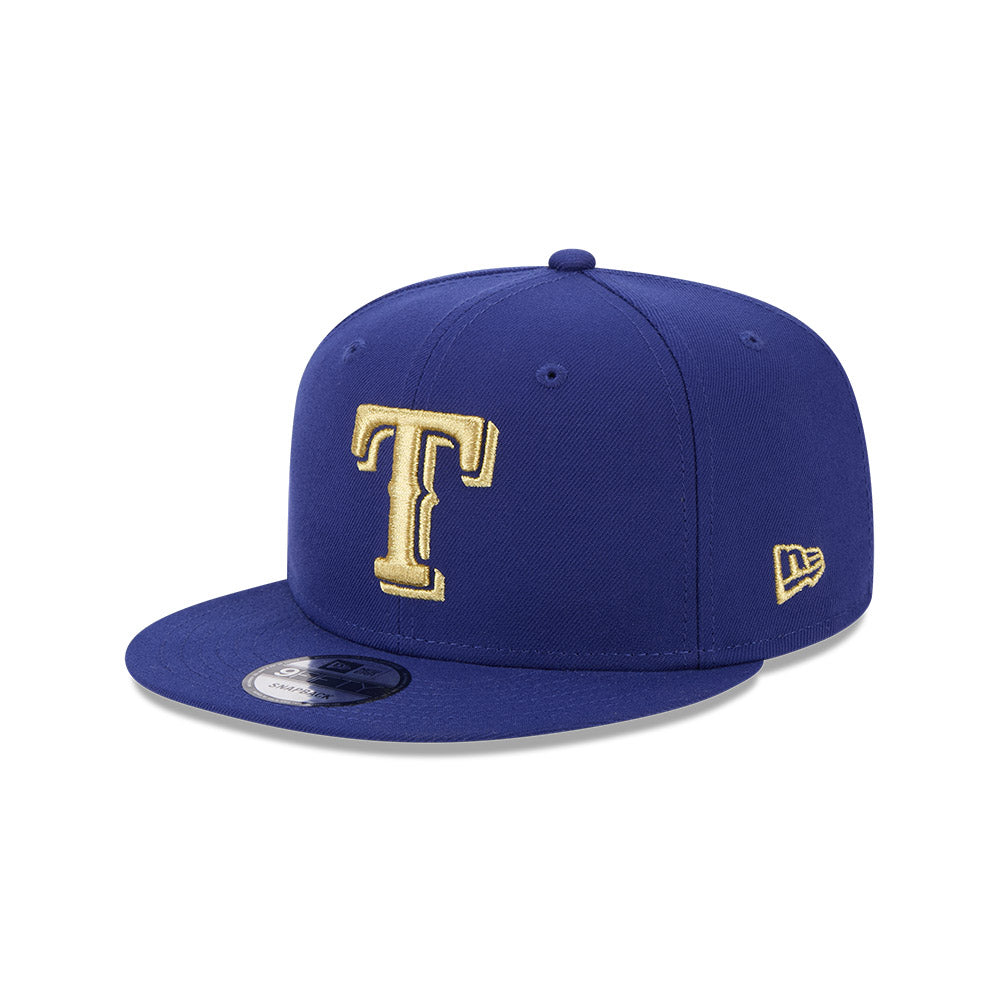 Texas Rangers MLB Gold Dark Blue 9FIFTY Snapback Cap – New Era